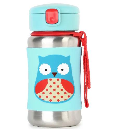 Skip Hop Zoo SS Straw Bottle Owl