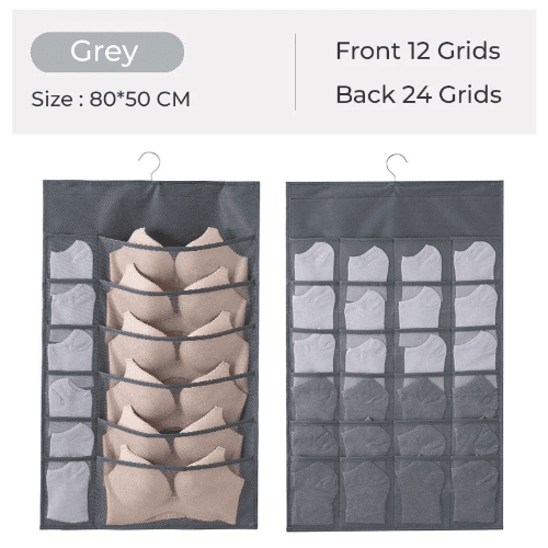 36 Grids Hanging Wardrobe Underwear Garments Organizer