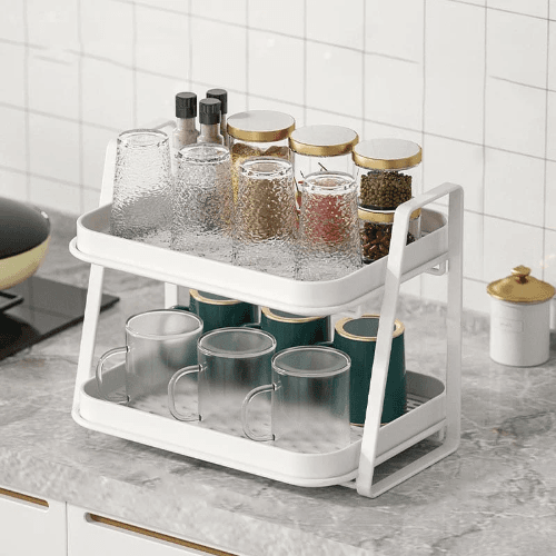 2 Tier Multifunctional Kitchen Storage Drain Rack