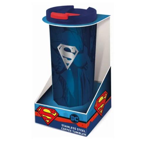 Stor Young Adult Insulated Stainless Steel Coffee Tumbler Superman Symbol 425 Ml