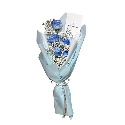 Baby Blue Rose Bouquet