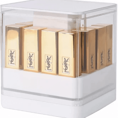 8/12 Grids Press Lift Cosmetic Storage Box, Press-To-Open Lipstick Organizer For Fast Pick