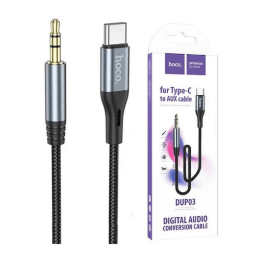 HOCO TYPE-C TO AUX CABLE DIGITAL AUDIO CONVERSION CABLE - DUP03