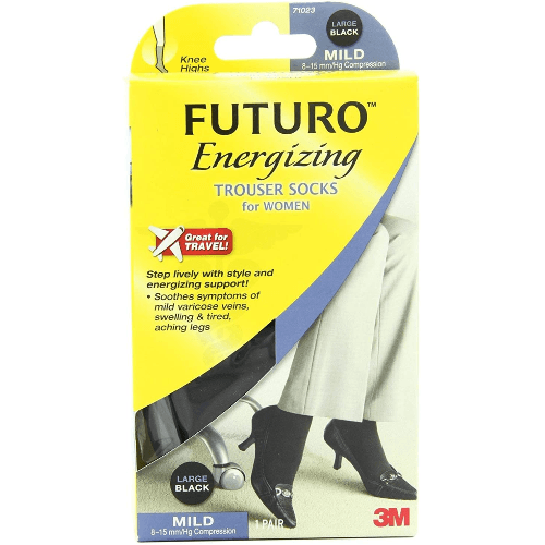 Futuro Trouser Socks Women Black Large