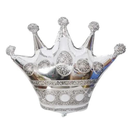 1 Pieces Crown Shaped Balloon Silver Color