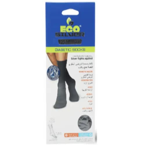 Eco-silver Diabetic Socks, Black 39-42