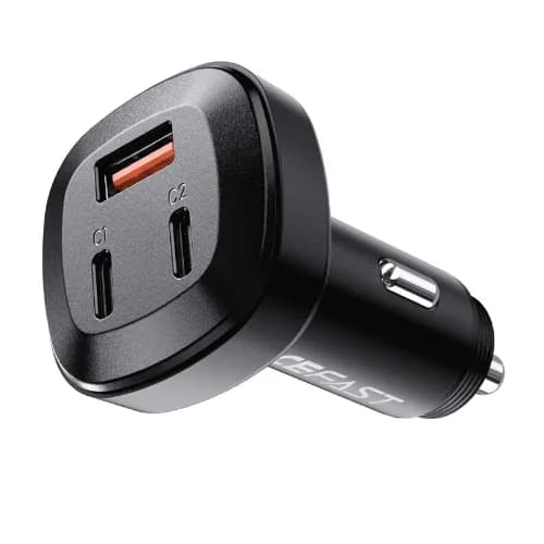 Acefast B3 66W(Usb-C+Usb-C+Usb-A) Three-Port Metal Car Charger