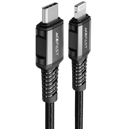 Acefast C1-01 USB-C To Lightning Aluminum Alloy Charging Data Cable Black