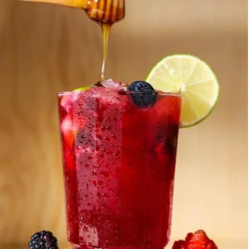 Mix Berries Mojito With Whild Flowerrs Honey