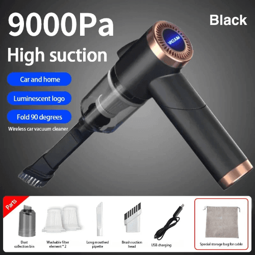 Portable Wireless Handheld Vacuum Cleaner, Strong Suction With Led Light, 3 In 1 Suction Nozzle