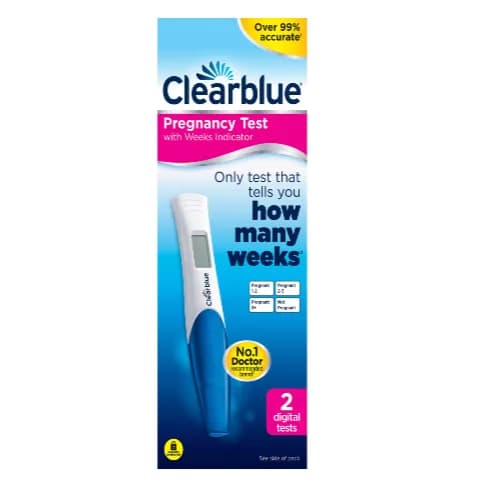 Clearblue Digtal Pregnancy Test With Weeks Indicator 2's