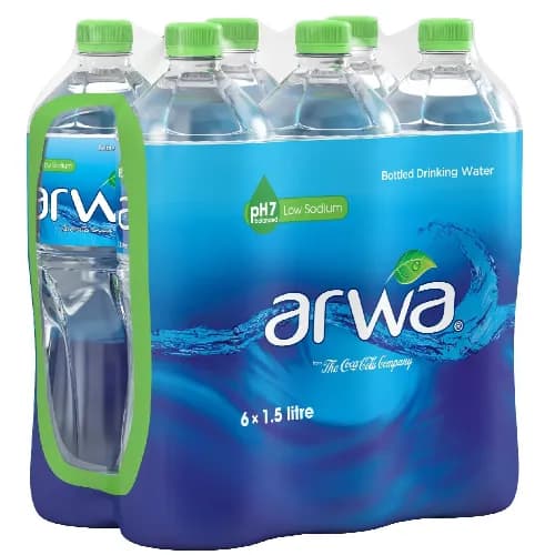 Arwa Still Water Bottled Drinking Water Pet Pack, 6x1.5l