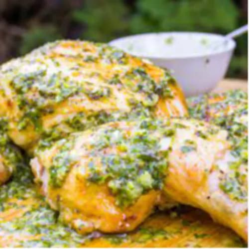 Fresh Half Chicken Marinated With Garlic & Herbs 500 Gr