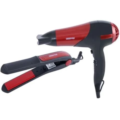 Geepas Ghf86036 Hair Dryer With Hair Straightener – Red