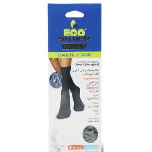 Eco-silver Diabetic Socks, Black 35-38