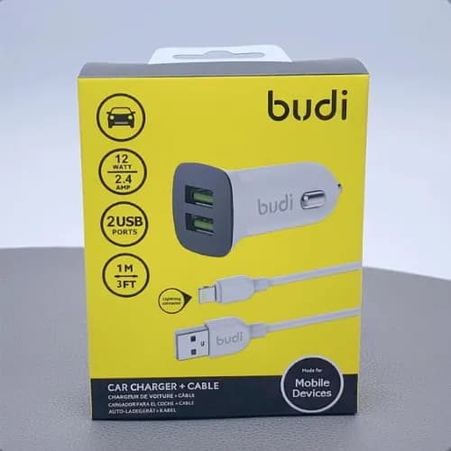 Budi CC631LW Car Charger + Lightning cable