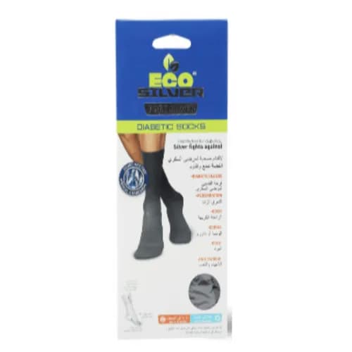 Eco= Silver Diabetics Socks Grey 43-45