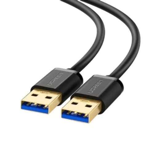 Ugreen Usb 3.0 Type A Male - Male Cable, 1 Meter Length, Up To 5gbps Cabling Rate, Gold-plated, Compatible With Computer Usb 2.0 & Usb 1.1 Ports, Black | 10370