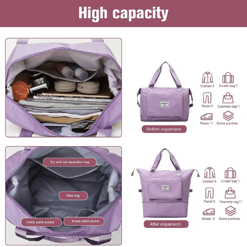 Large Capacity Foldable Travel Bag For Women
