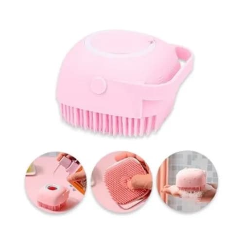 Silicone Massage Bath Brush Pink