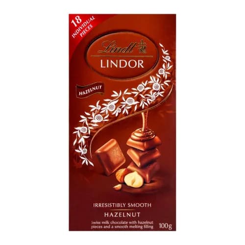 Lindt Lindor Hazelnut Chocolate 100 G