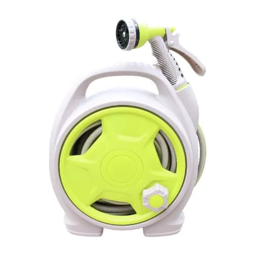 Portable Retractable Garden Pipe Hose Reel Cart With Water Spray Gun Set