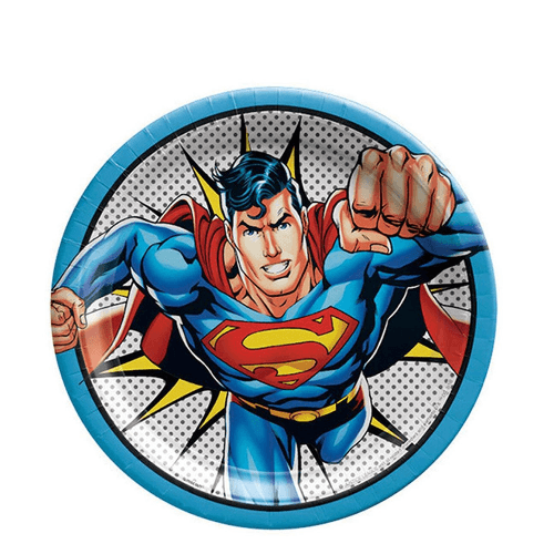 Superman Paper Plates 9In, 8Pcs