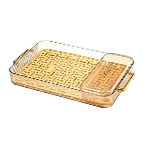 Double Layer Drain & Dining Tray For Home Kitchen