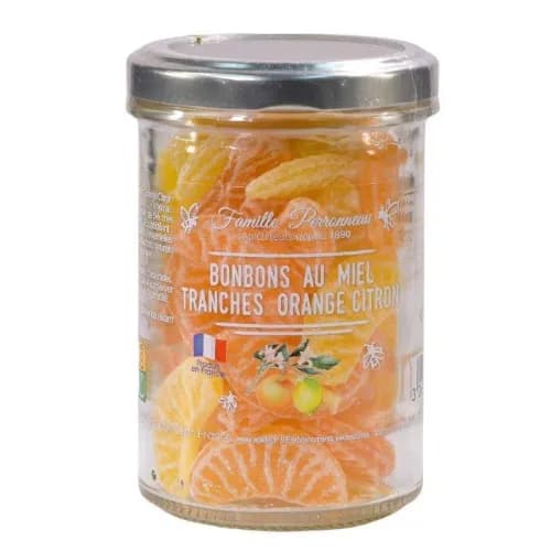 Orange And Lemon Slices Honey Sweets Jar