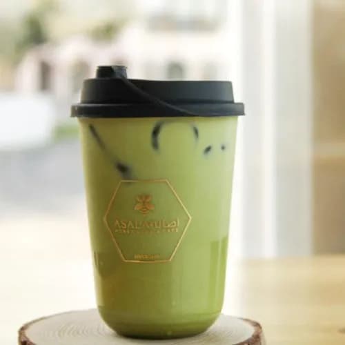 Iced Matcha Latte With Honey