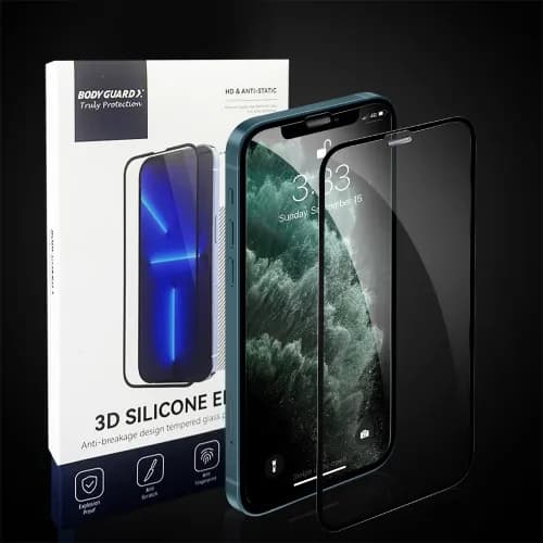 Bodyguardz Iphone 14 Pro Max Silicon Edgetempered Clear Glass Screen Protector