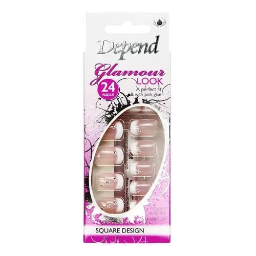 Depend Glamour Nail-7 Flower&stone 6255