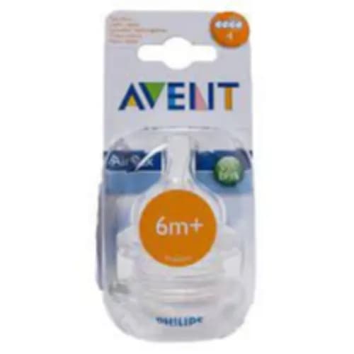 Avent Sil Teats Airflex 4 Holes X2 Scf634/27