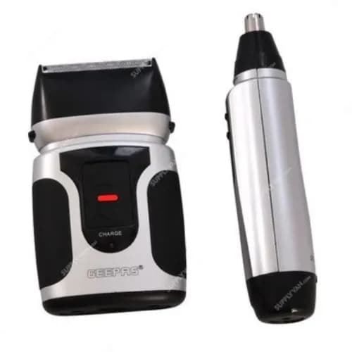 Geepas Gsr110n 3 Watt 2 In 1 Rechargeable Mens Shaver And Nose Trimmer