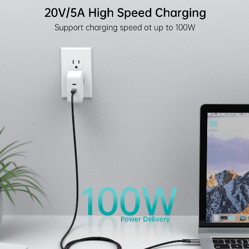 Choetech Pd100W Usb-C To Usb-C 1.8M Nylon Cable