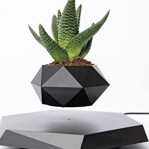 Levitating Flower Pot Black