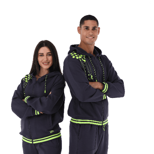 Men Neon Jacket Jogger Set Dark Grey, Medium -  Brush And Needle