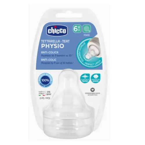 Chicco Physio Teat Food Flow 6m+ 2pc