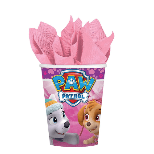 Paw Patrol Girl Paper Cups 9Oz, 8Pcs