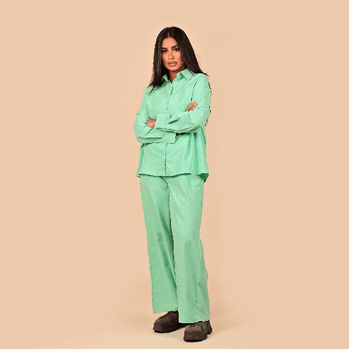 Lartiste - SET WIDE PANTS+SHIRT - M 