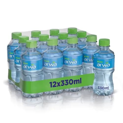 Arwa Still Water Bottled Drinking Water Pet Pack, 12x330ml