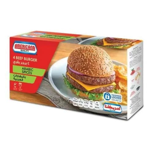 Americana 4-pc Beef Hamburger 224 G