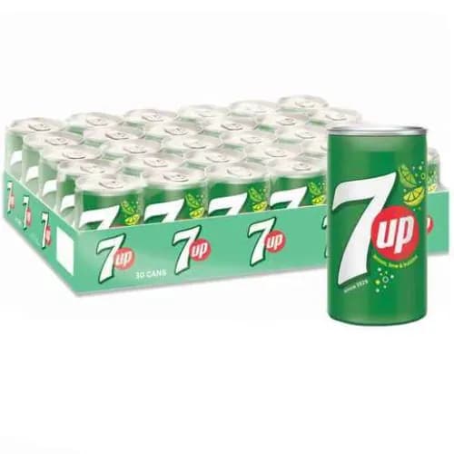 7up Carbonated Soft Drink Cans, 30x150ml