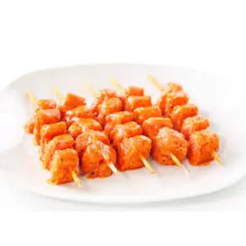 Fresh Chicken Tawook Skewers Marinated With Red Sauce 500 Gr