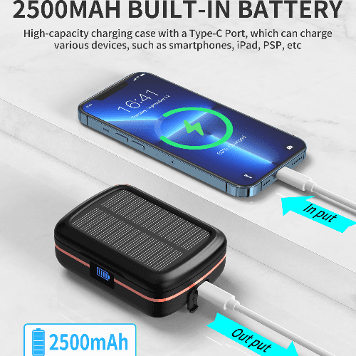 Choetech Solar TWS Sports Waterproof with 2500mAh Power Bank        