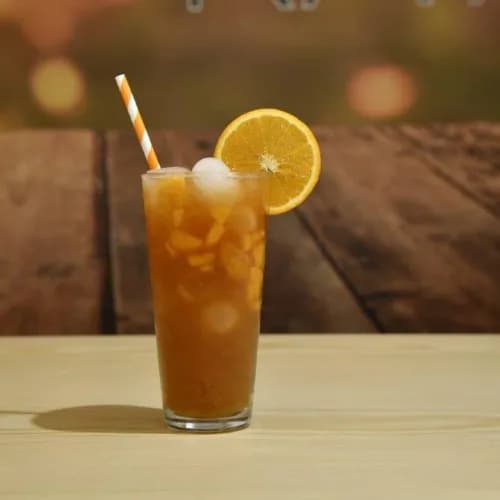 Orange / Peach Iced Tea With Raw Honey