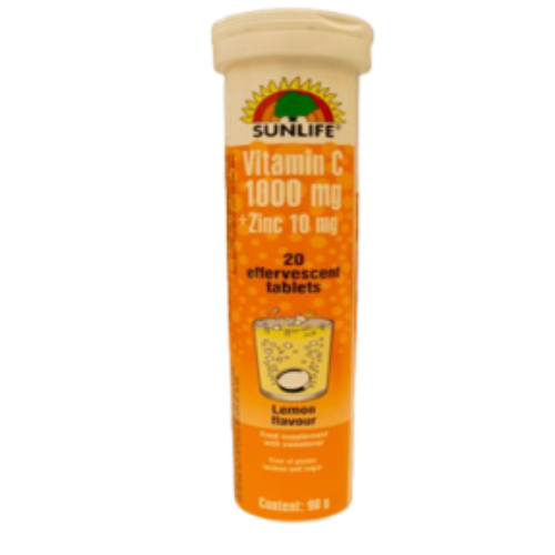 Sunlife Vitamin C1000+Zinc10Mg 20'S