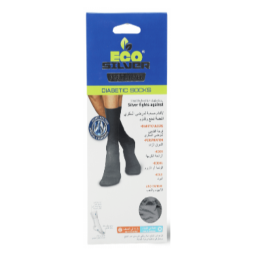 Eco-silver Diabetic Socks, Dark Grey 35-38