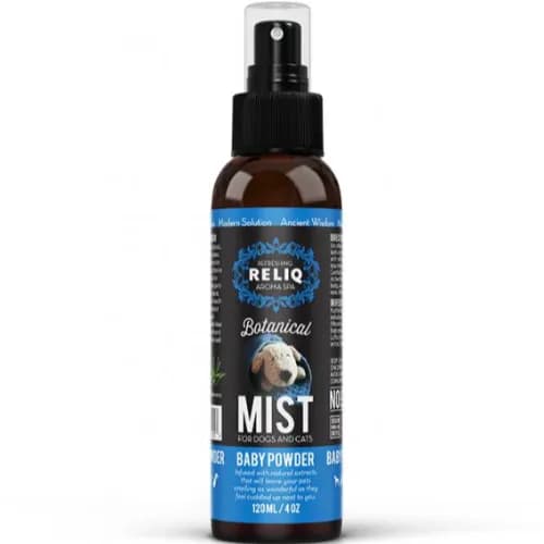 Reliq Aroma Spa Botanical Mist Baby Powder For Dogs And Cats