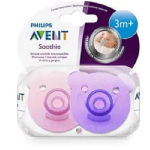 Avent Soother Sil 3-18m Girl Scf 194/05